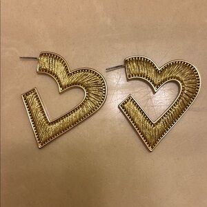 Gold Heart-Shaped Earrings
